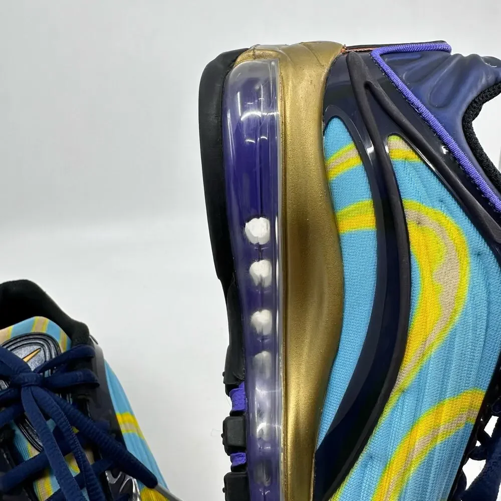 Nike Air Max Deluxe Youth AR0115-401 Kids 4Y Blue/Yellow/Black Lace-up Sneakers
